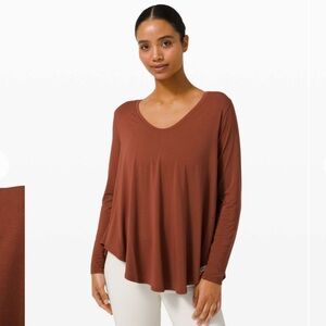 lululemon athletica Brown Long Sleeve Top